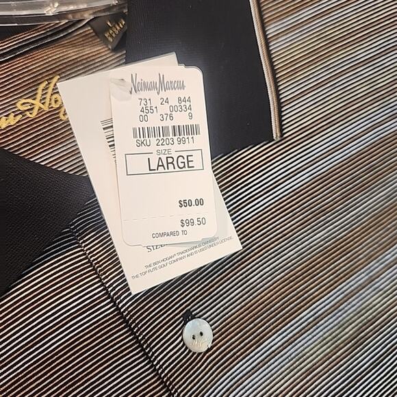 Ben Hogan Mens Performance Polo Shirt Large Striped Golf NWT - Picture 3 of 7